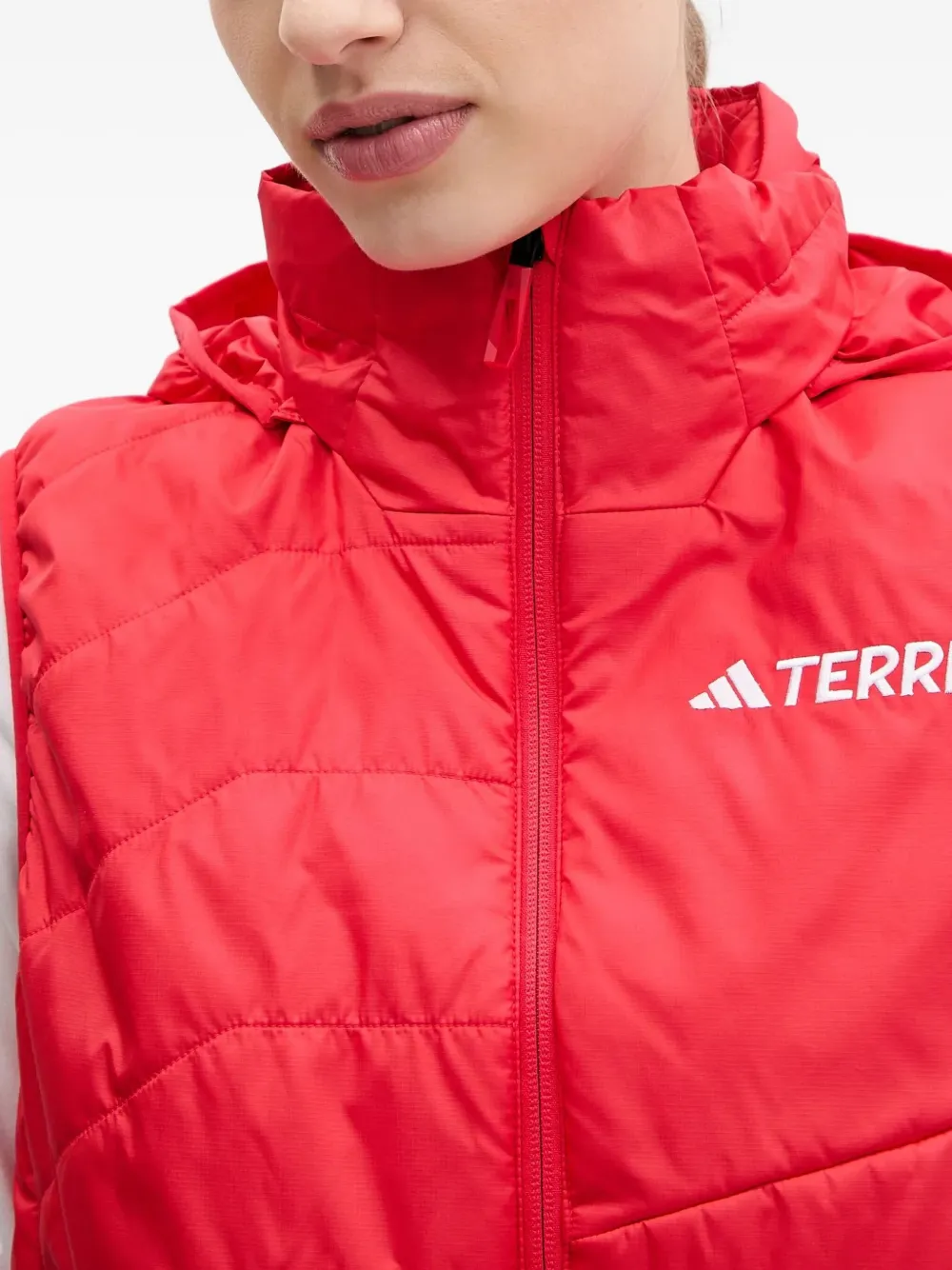 adidas Bodywarmer met capuchon Rood