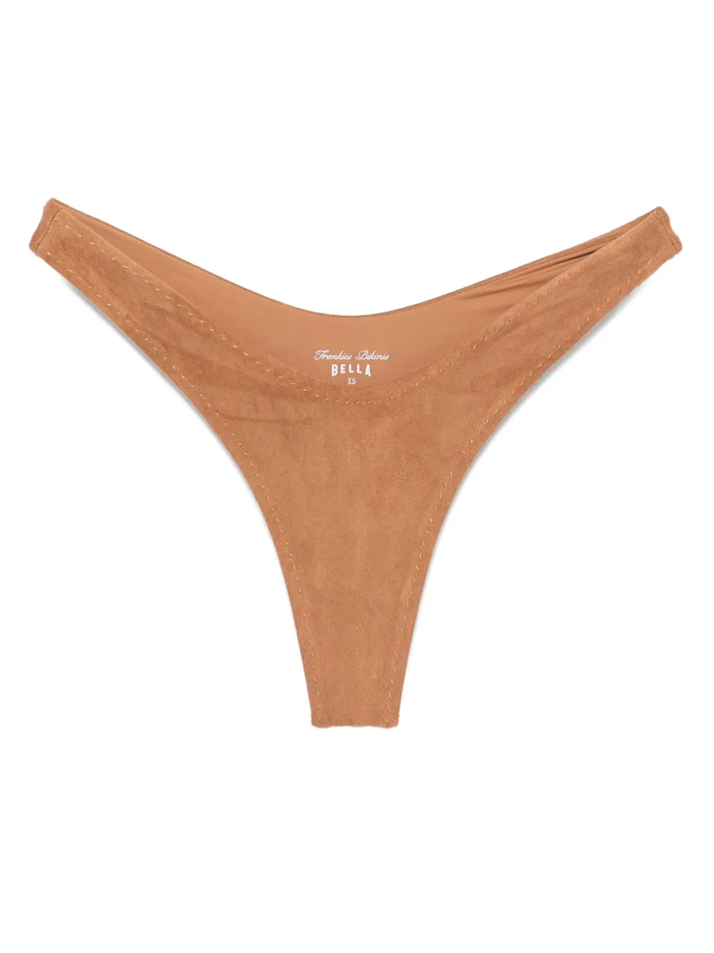 Frankies Bikinis x Bella Hadid Full Moon suede bikini bottoms - Marrone