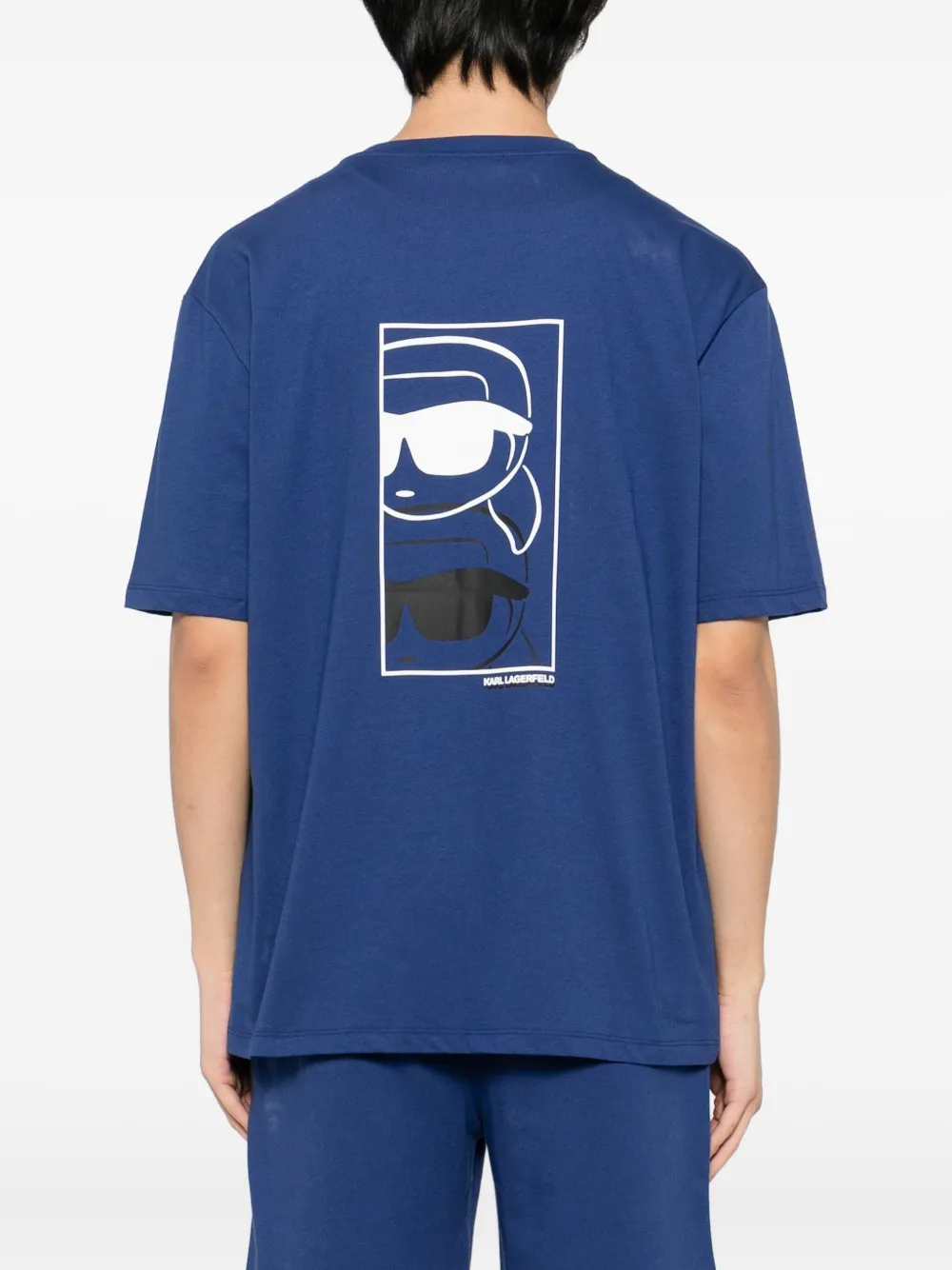 Karl Lagerfeld T-shirt met logoprint Blauw