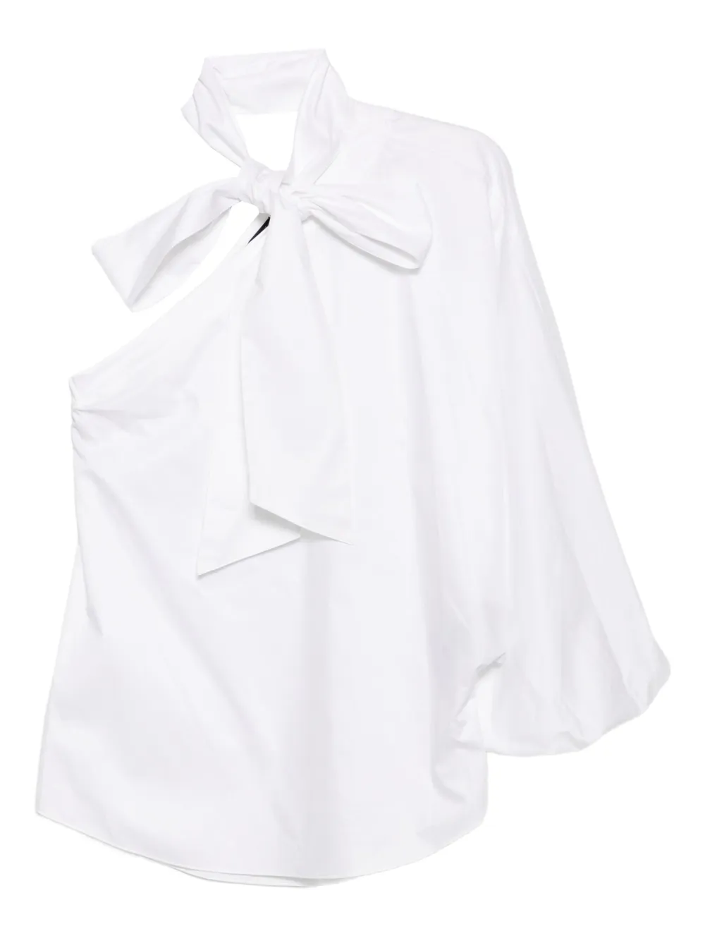Karl Lagerfeld Asymmetrische popeline blouse Wit