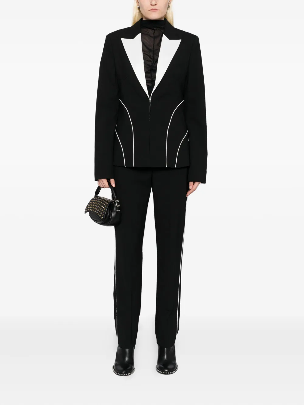 Karl Lagerfeld Broek met afwerking Wit