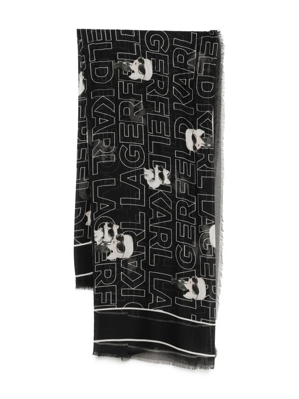Karl Lagerfeld Ikon scarf | Black | Image 1