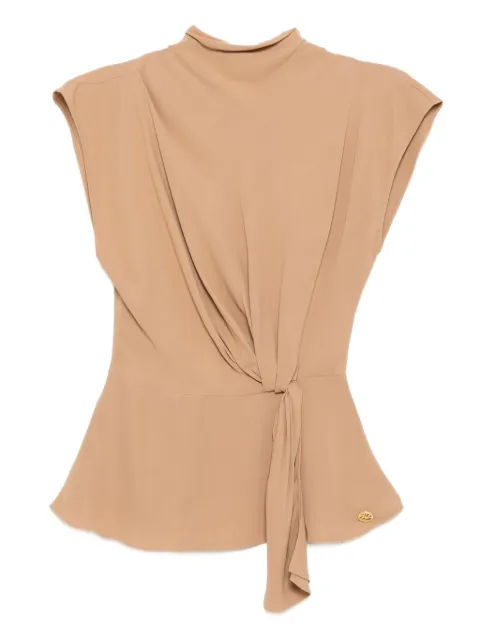 Karl Lagerfeld fluid short-sleeved knit blouse