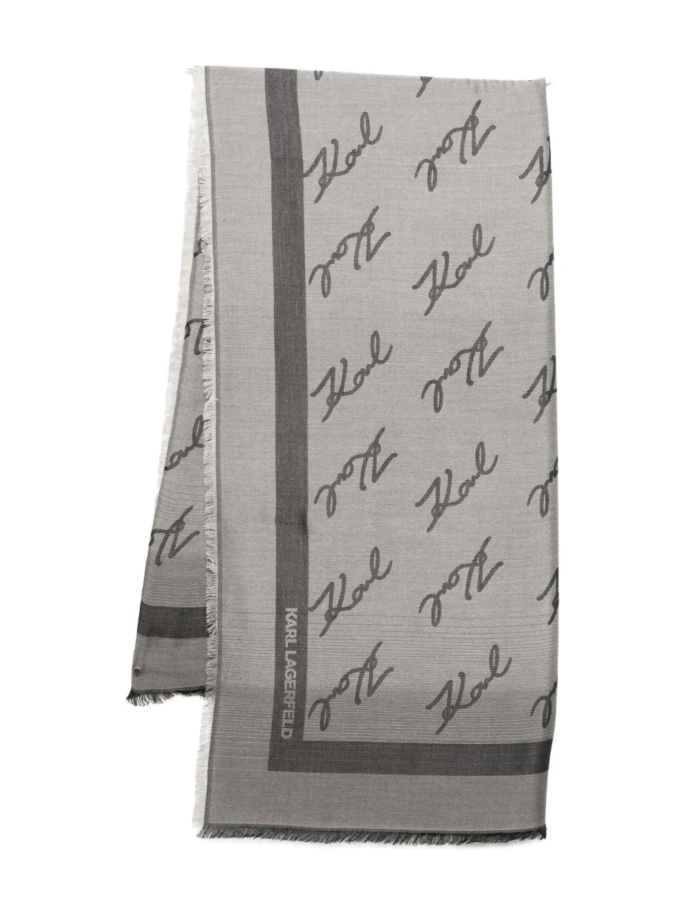 Karl Lagerfeld Ikon sjaal met monogram Zwart