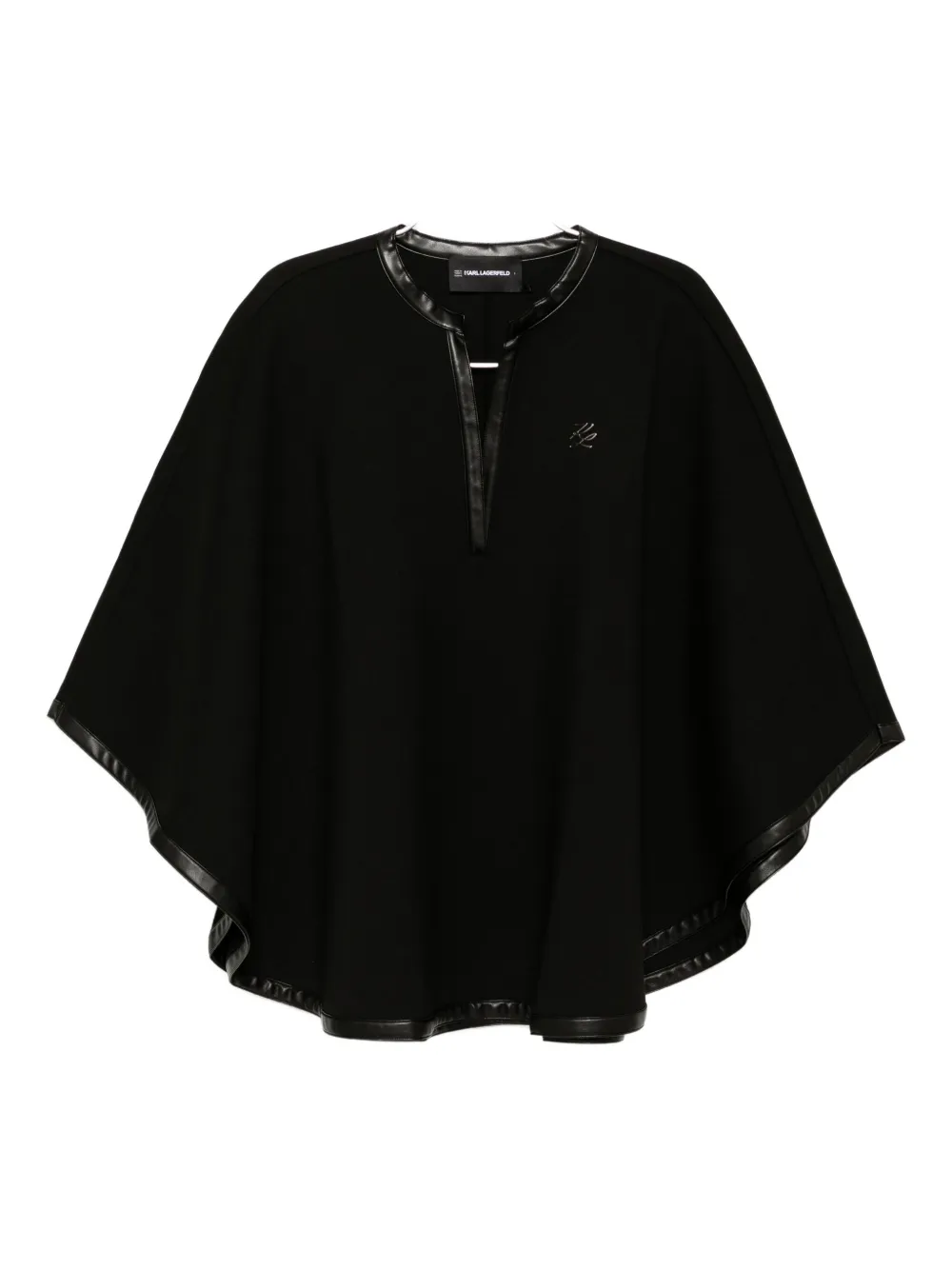 Karl Lagerfeld Cape met logo-reliëf Zwart