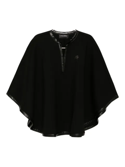Karl Lagerfeld logo-embossed cape