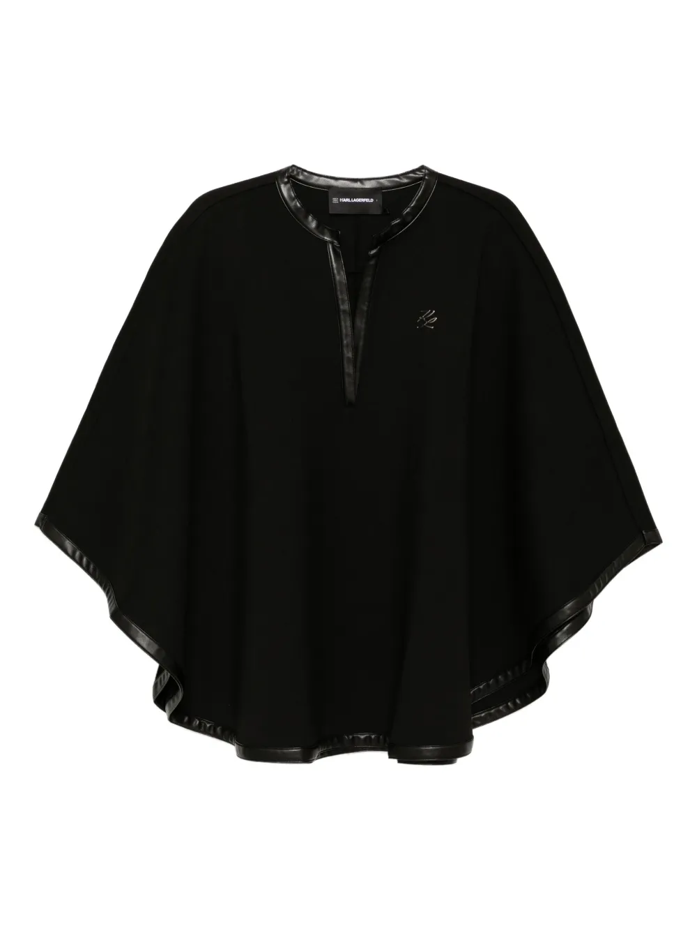 Karl Lagerfeld Cape met logo-reliëf Zwart