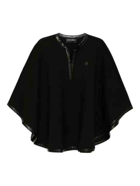 Karl Lagerfeld logo-embossed cape