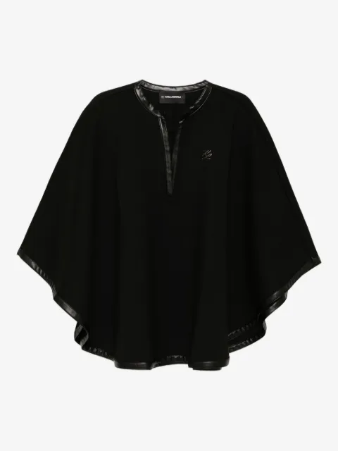 Karl Lagerfeld logo-embossed cape