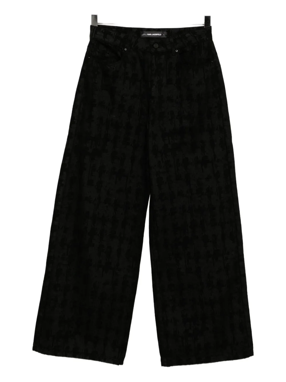 Karl Lagerfeld Jeans met wijde pijpen Zwart