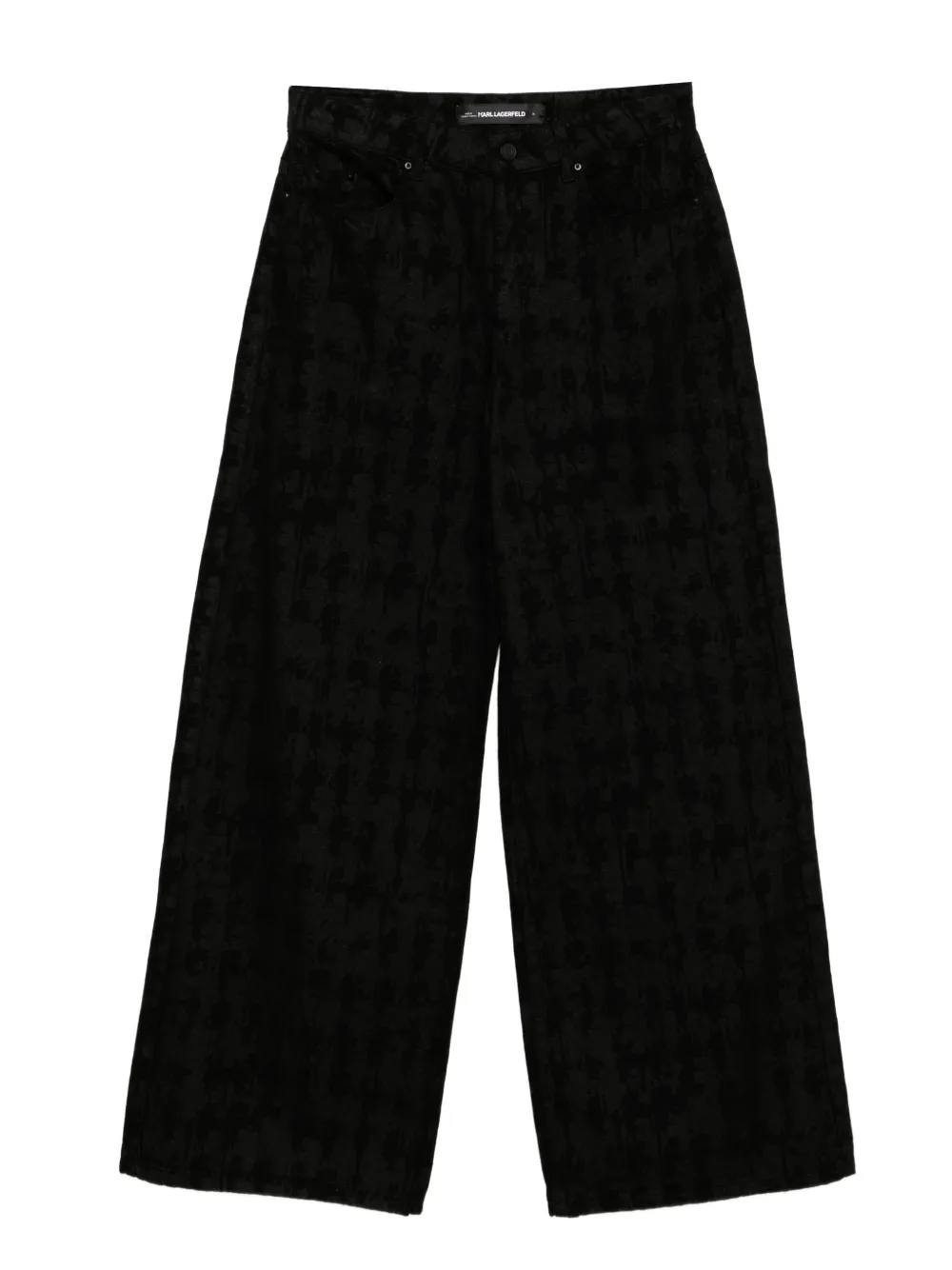 Karl Lagerfeld Jeans met wijde pijpen Zwart