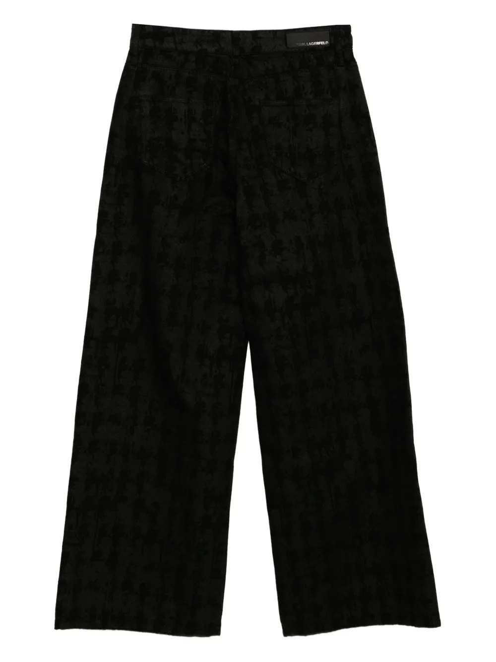 Karl Lagerfeld Jeans met wijde pijpen - Zwart