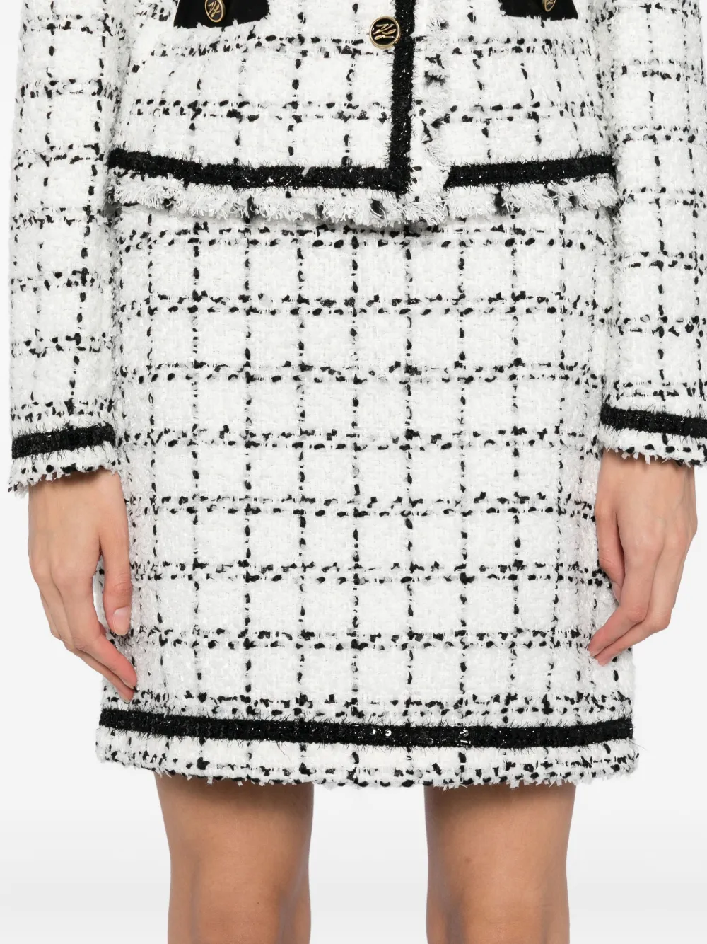 Karl Lagerfeld Bouclé rok Wit