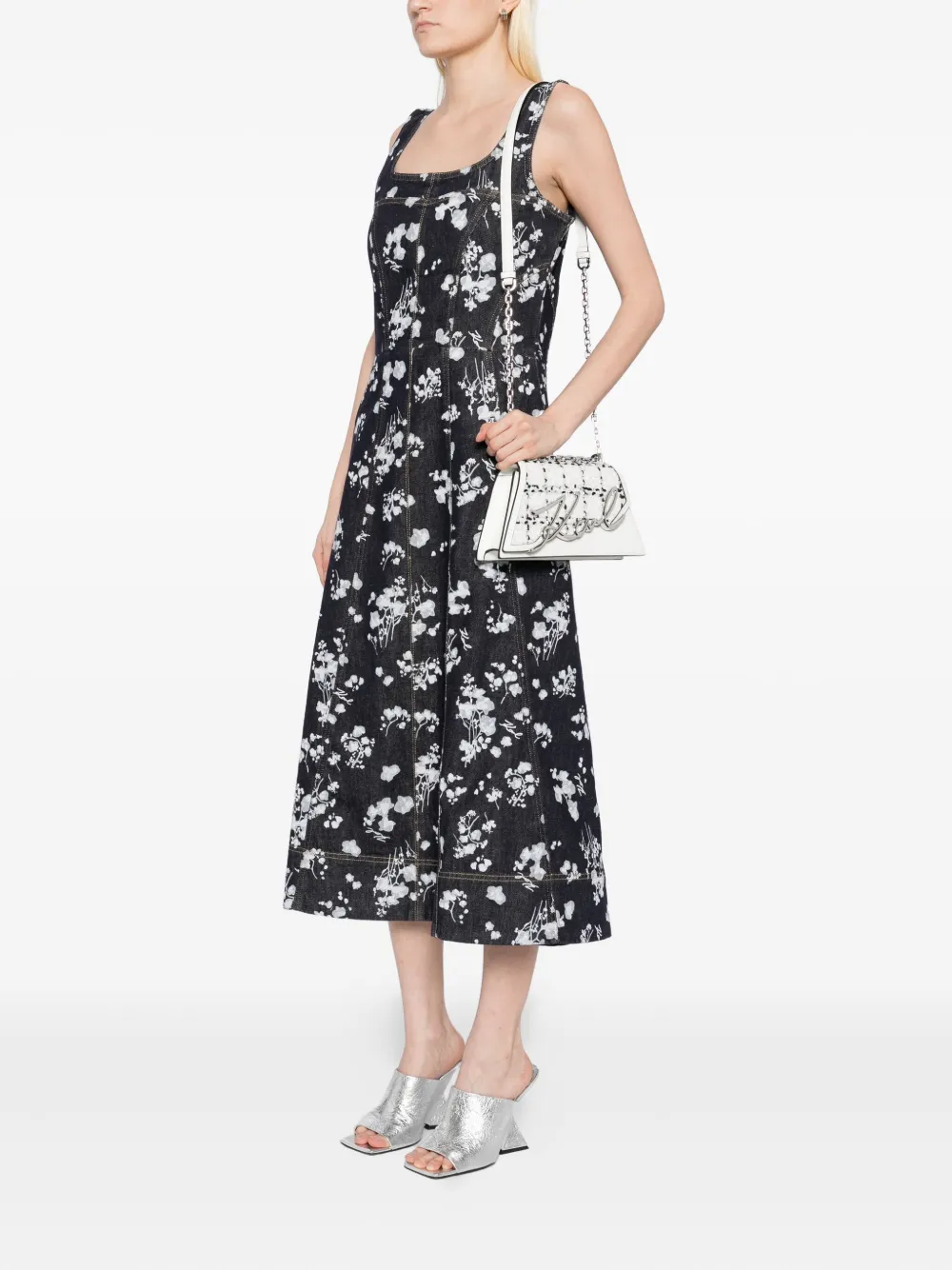 Karl Lagerfeld Crossbodytas met kenmerkende streep Zwart