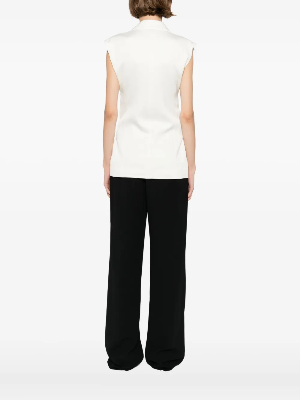 Karl Lagerfeld fluid wrap gilet Wit