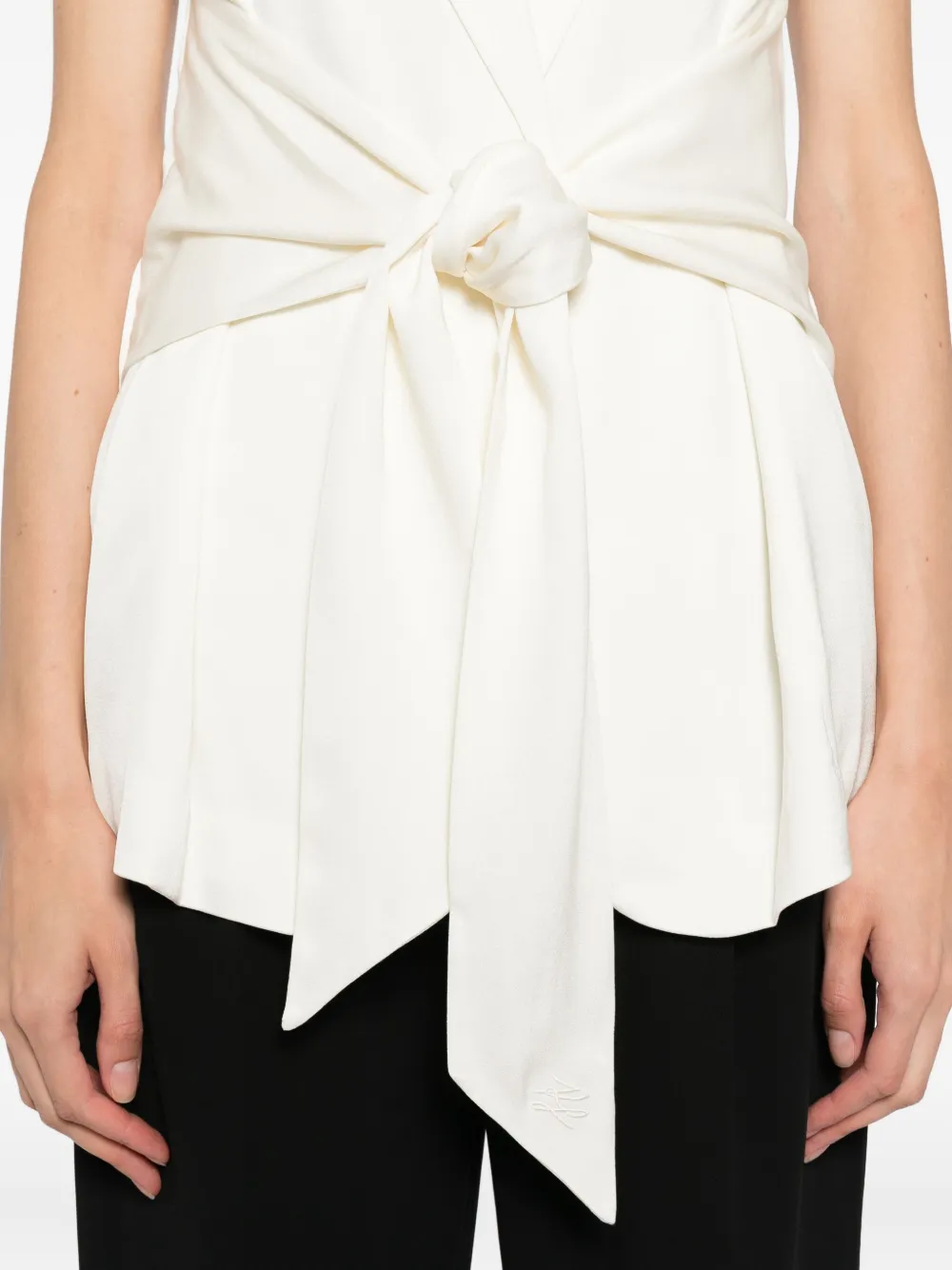 Karl Lagerfeld fluid wrap gilet Wit