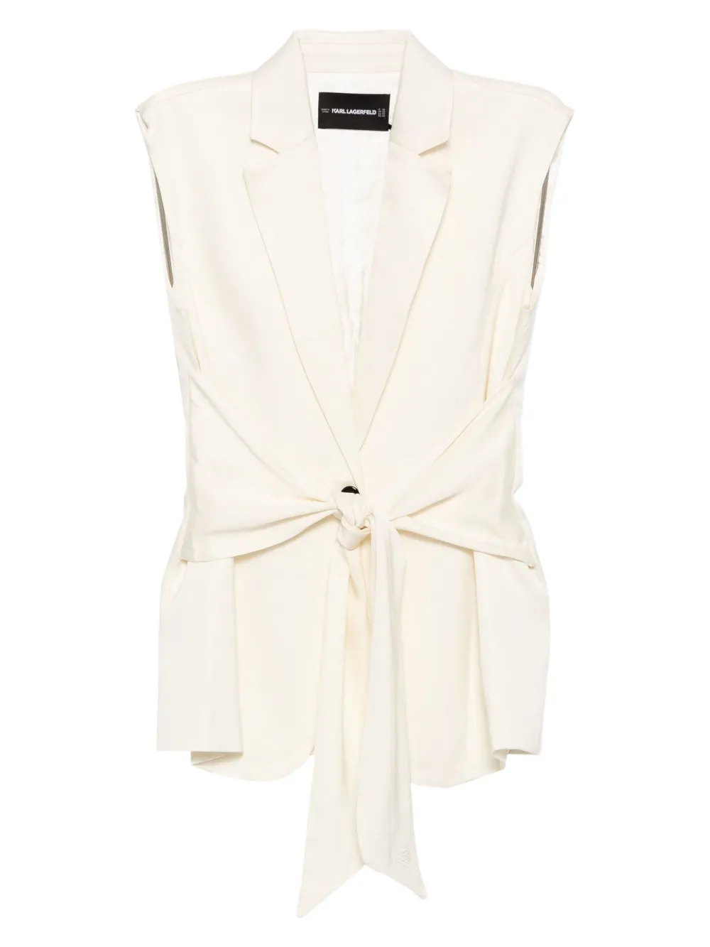 Karl Lagerfeld fluid wrap gilet Wit