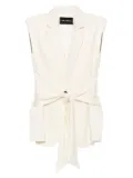 Karl Lagerfeld fluid wrap gilet - White