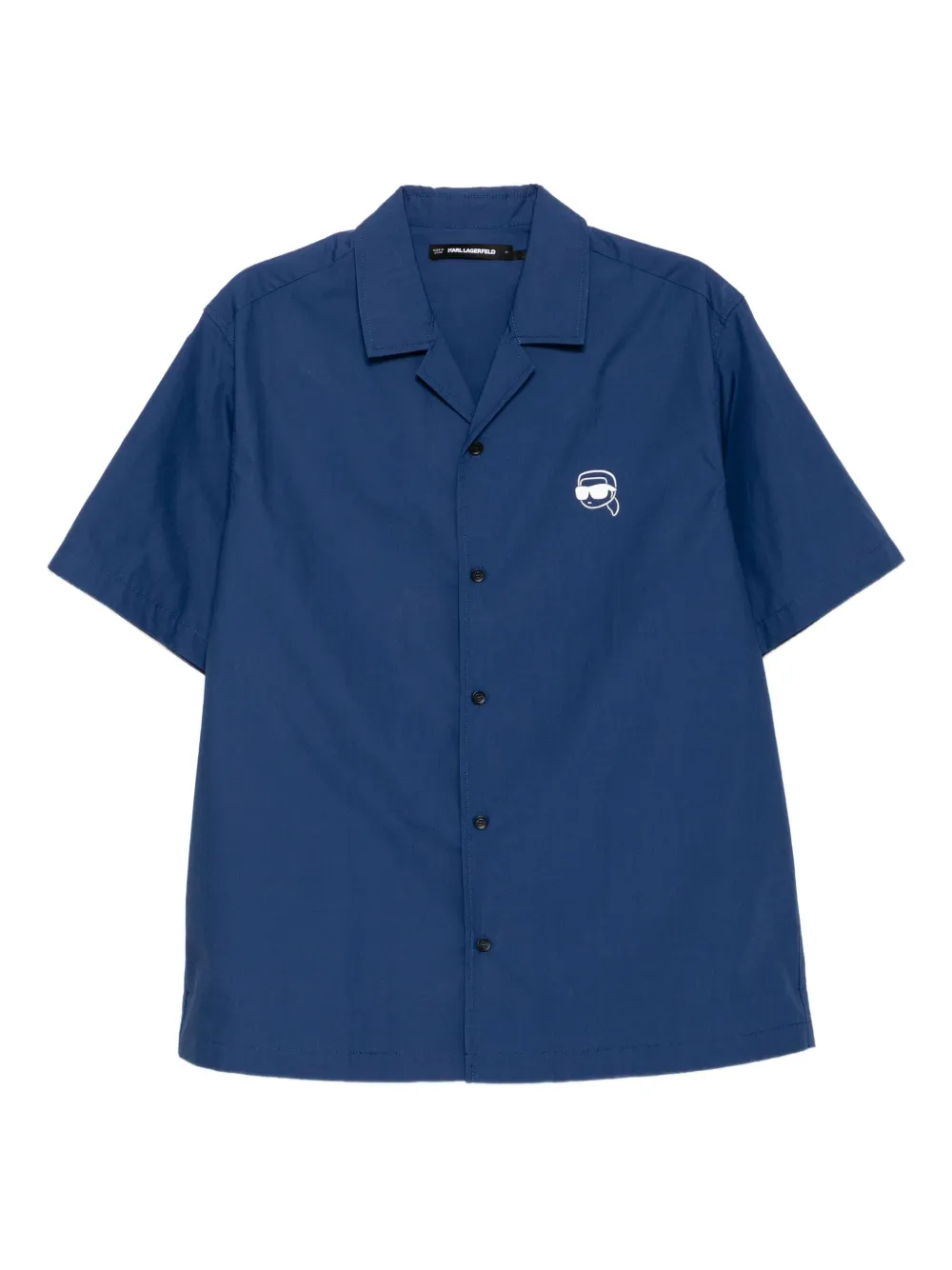 Karl Lagerfeld Overhemd met geborduurd logo Blauw