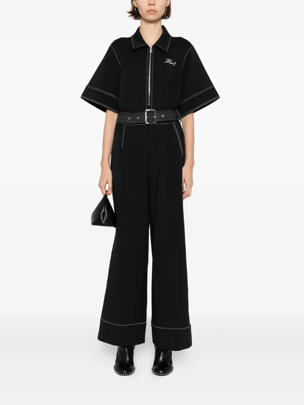 Karl Lagerfeld contrast-stitch jumpsuit | Full Length | Image 2