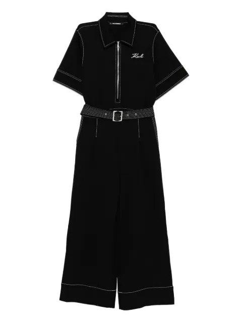 Karl Lagerfeld jumpsuit con costuras en contraste