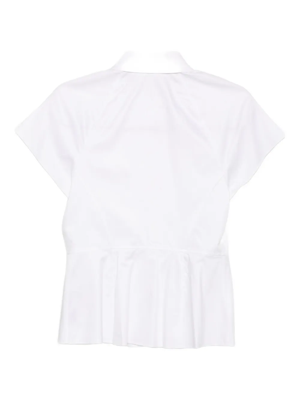 Karl Lagerfeld Short-sleeved Ruffle Shirt In White