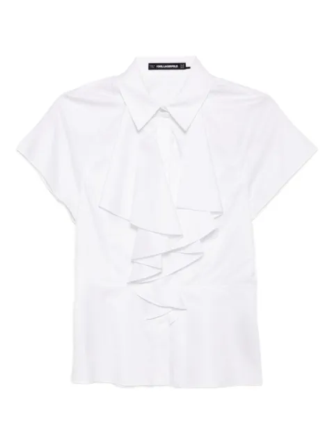 Karl Lagerfeld ruffle poplin shirt