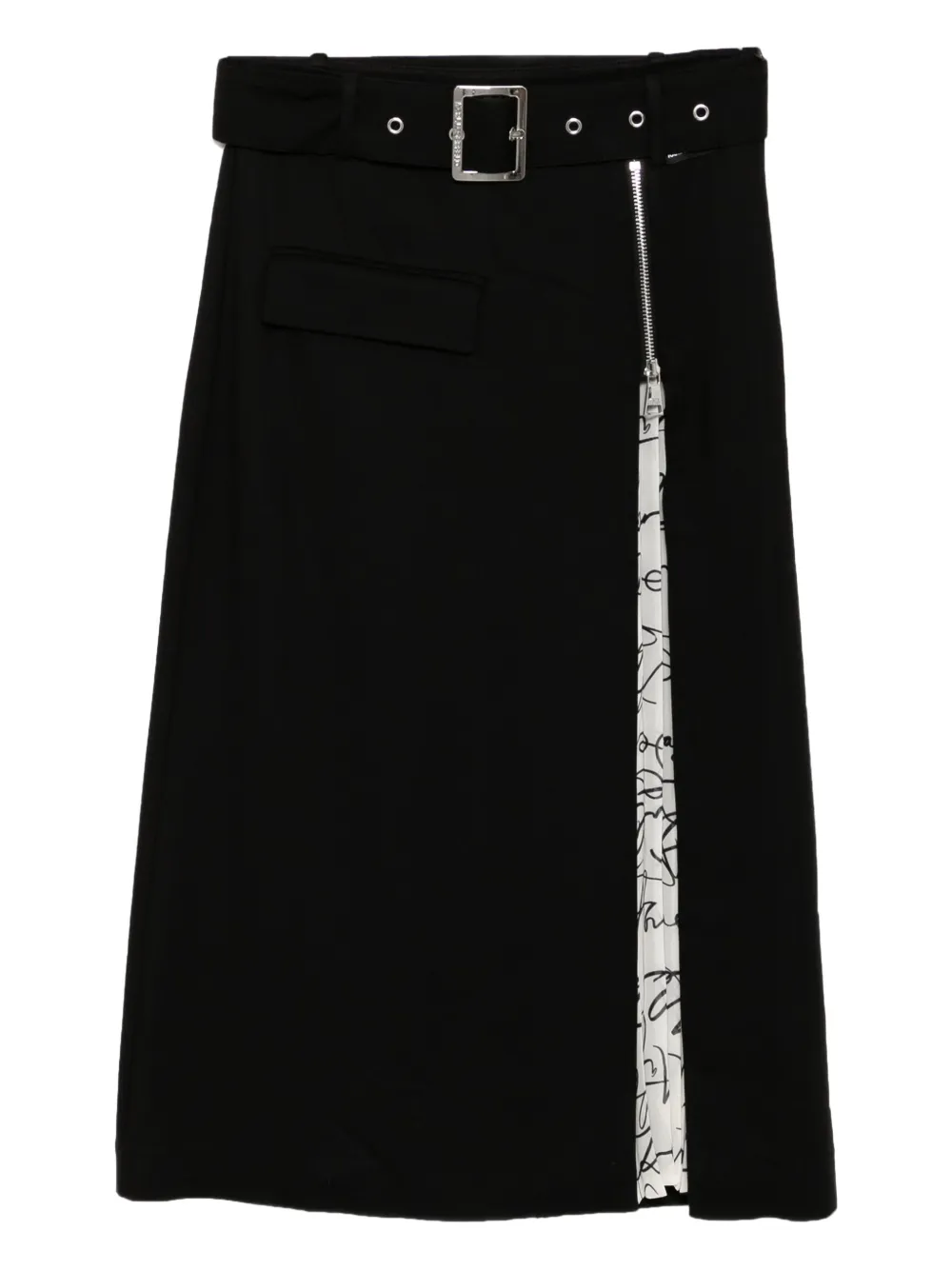 Karl Lagerfeld pleated panel skirt | Black | Image 1