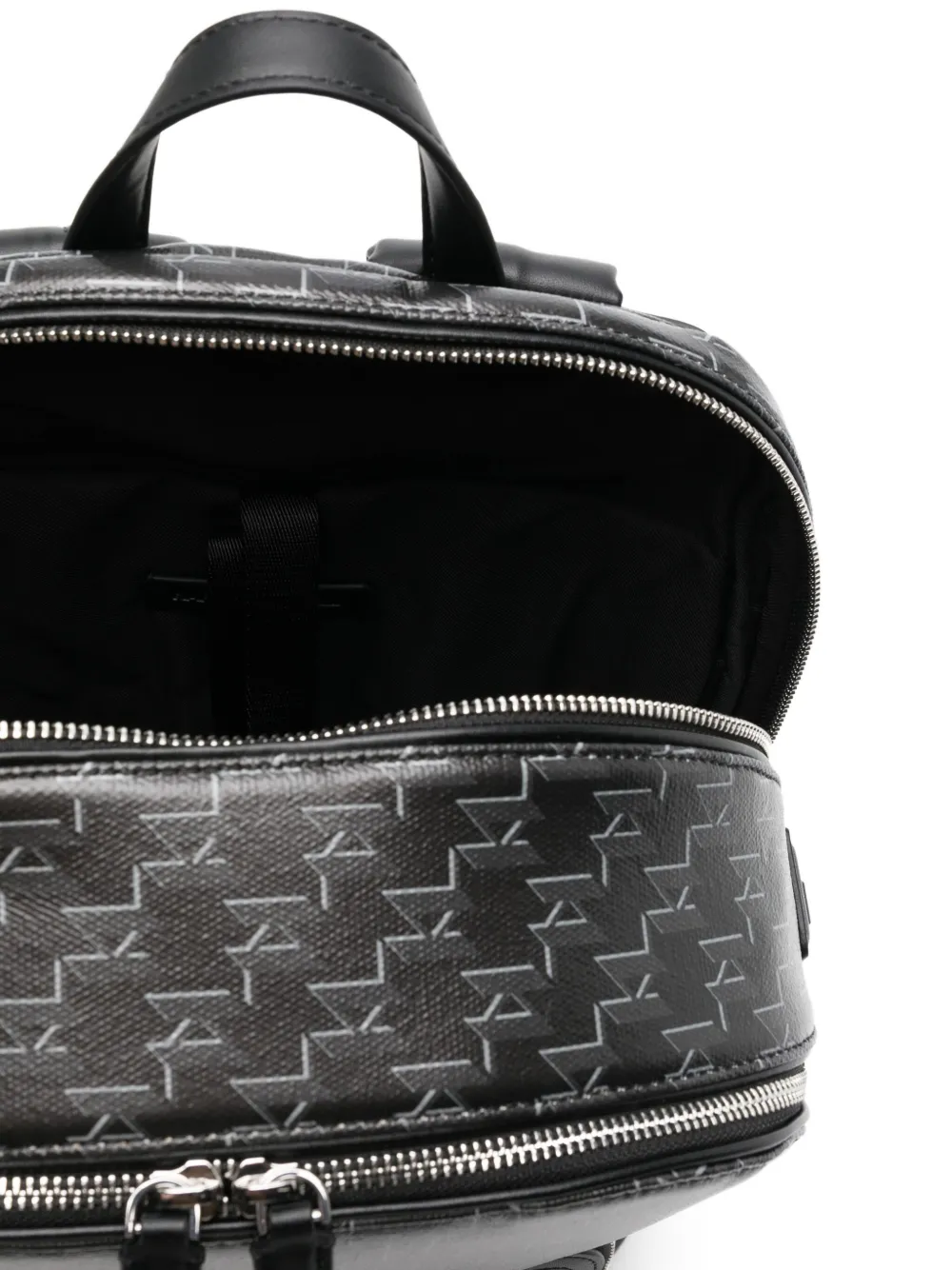 Karl Lagerfeld monogram logo backpack Zwart