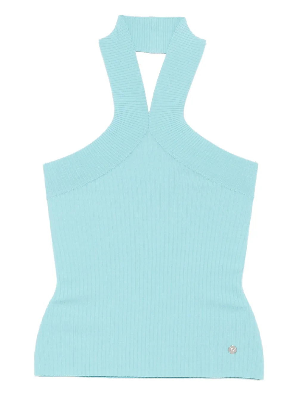 Karl Lagerfeld halterneck knit tank top | Blue | Image 1