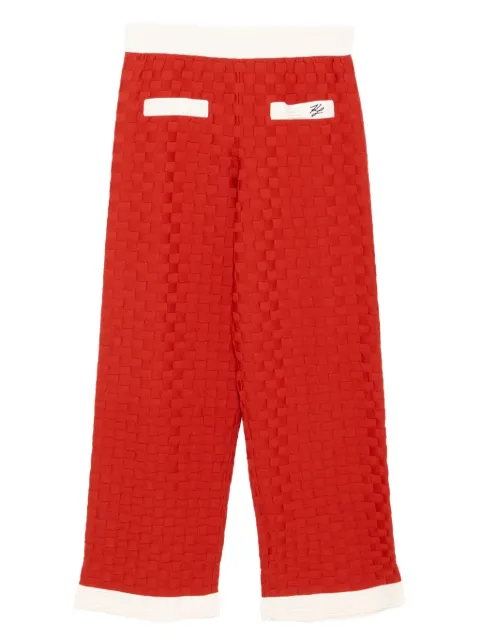Karl Lagerfeld contrast knit trousers