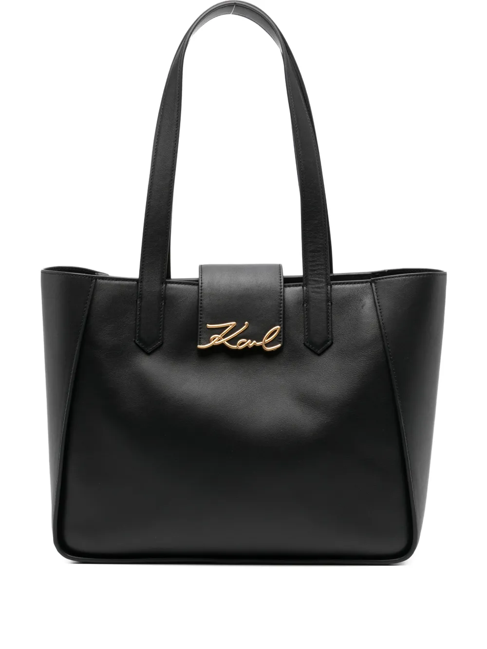 Karl Lagerfeld Signature Tote Bag In Black
