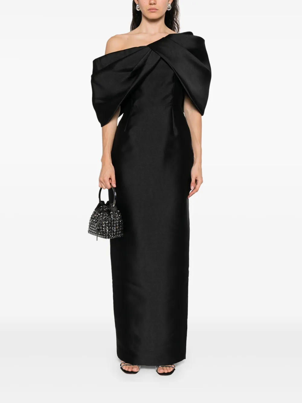 Solace London off-shoulder dress - Zwart