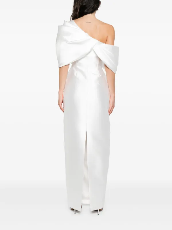 Solace London Asymmetric Dress | White