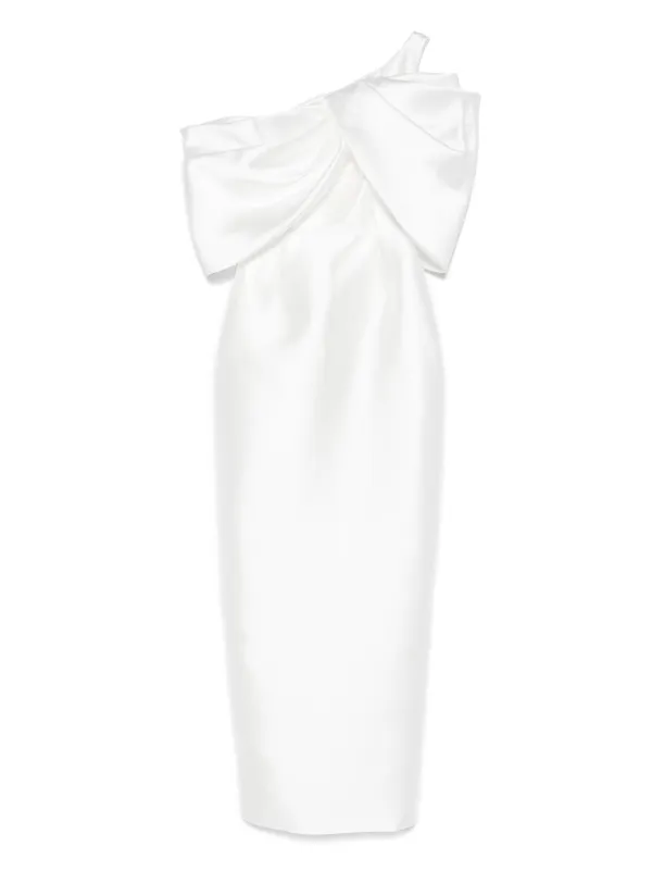 Solace London Asymmetric Dress in White