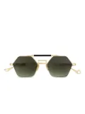 Eyepetizer Havana geometric-frame sunglasses - Gold