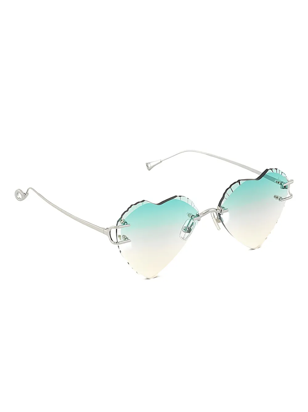 Eyepetizer Acapulco heart-shape sunglasses Zilver