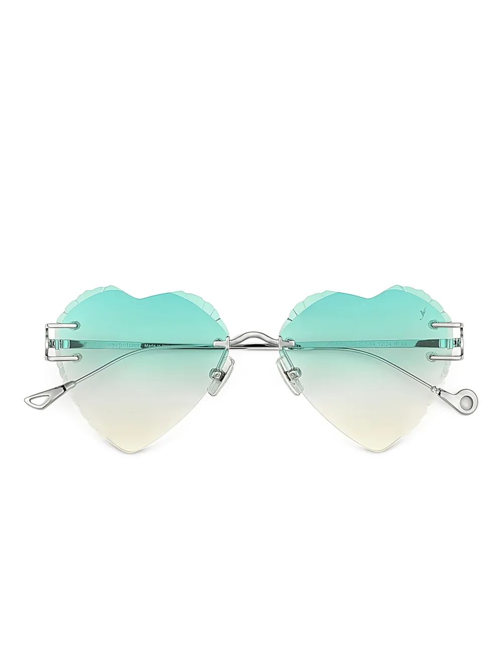 Eyepetizer Acapulco heart-shape sunglasses Zilver