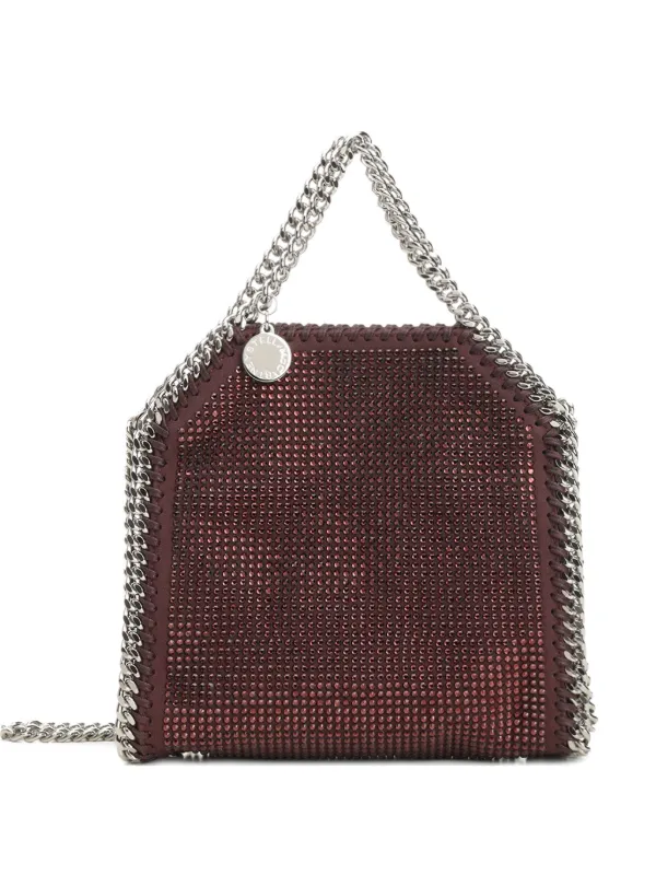 Stella McCartney Falabella Rhinestone-embellished Tote Bag in Red