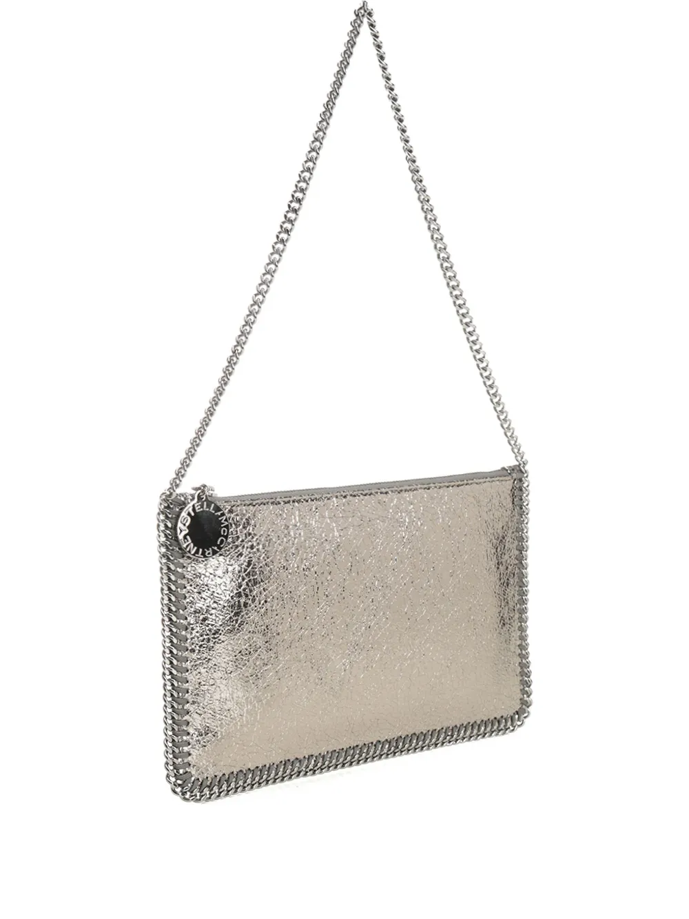 Stella McCartney Falabella metallic clutch Grijs