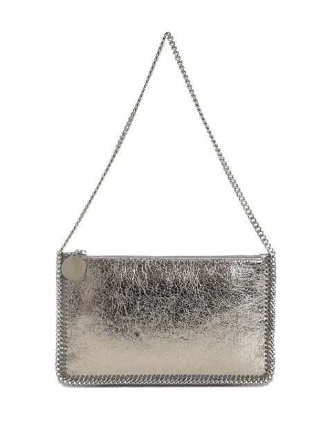 Stella McCartney Falabella metallic clutch bag
