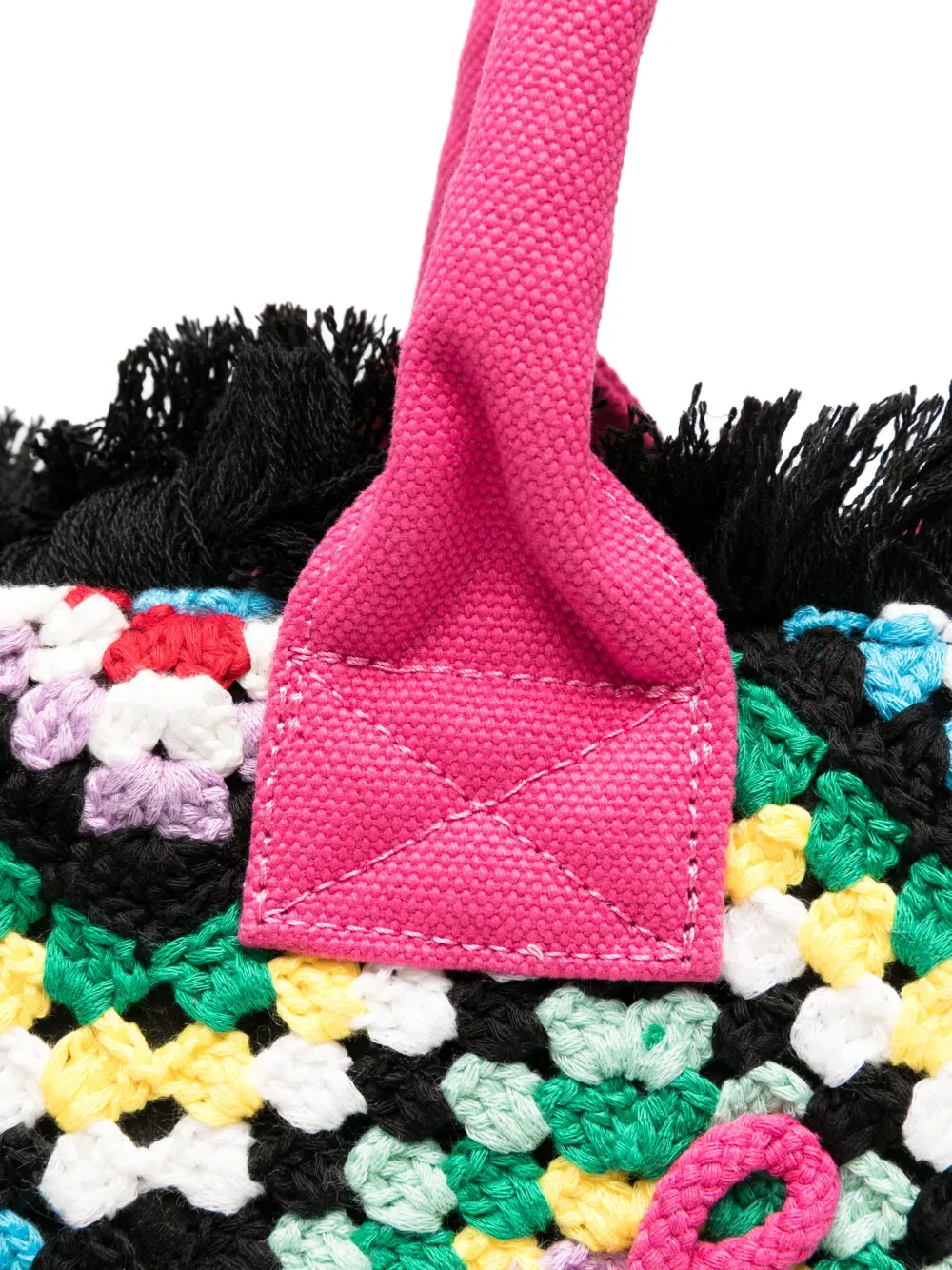 MC2 Saint Barth crochet beach bag Zwart