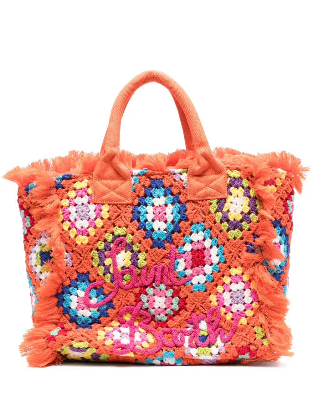 MC2 Saint Barth Vanity Crochet tote bag | Orange | Image 1