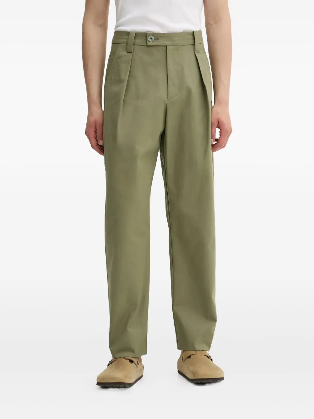 A.P.C. pleated-front trousers | Green | Image 1