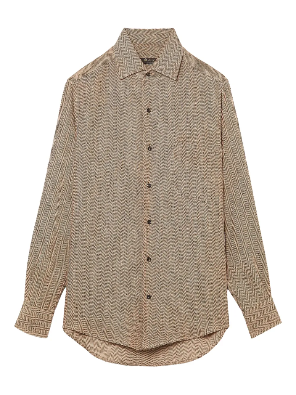 Loro Piana Blouse met visgraatpatroon Bruin