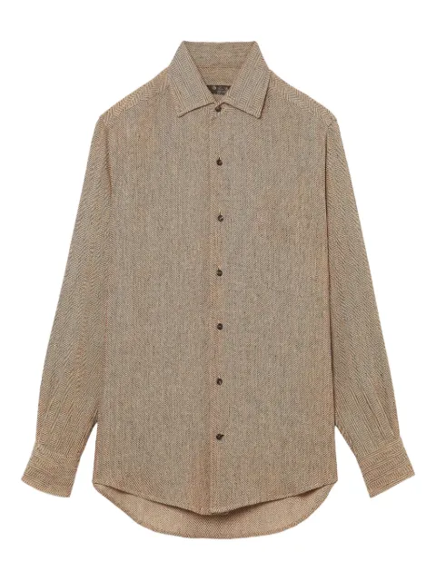 Loro Piana herringbone linen shirt