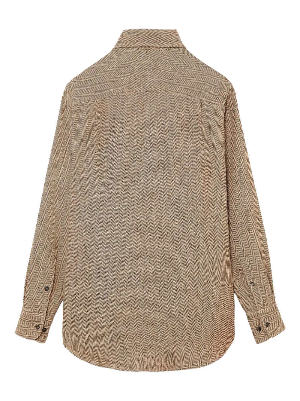 Loro Piana Blouse met visgraatpatroon Bruin