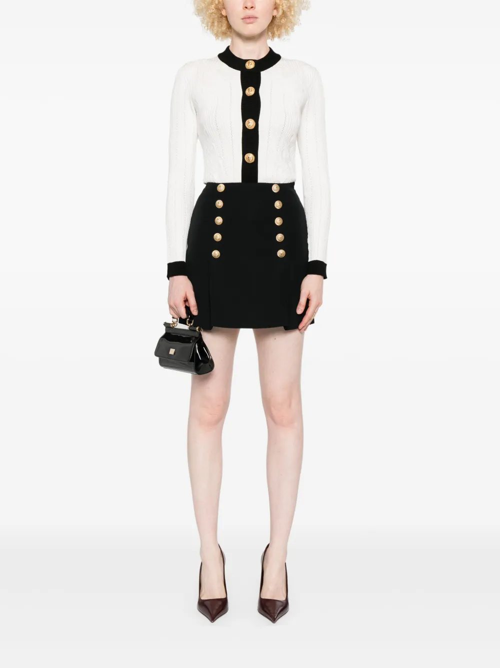 Balmain virgin wool skirt - Zwart