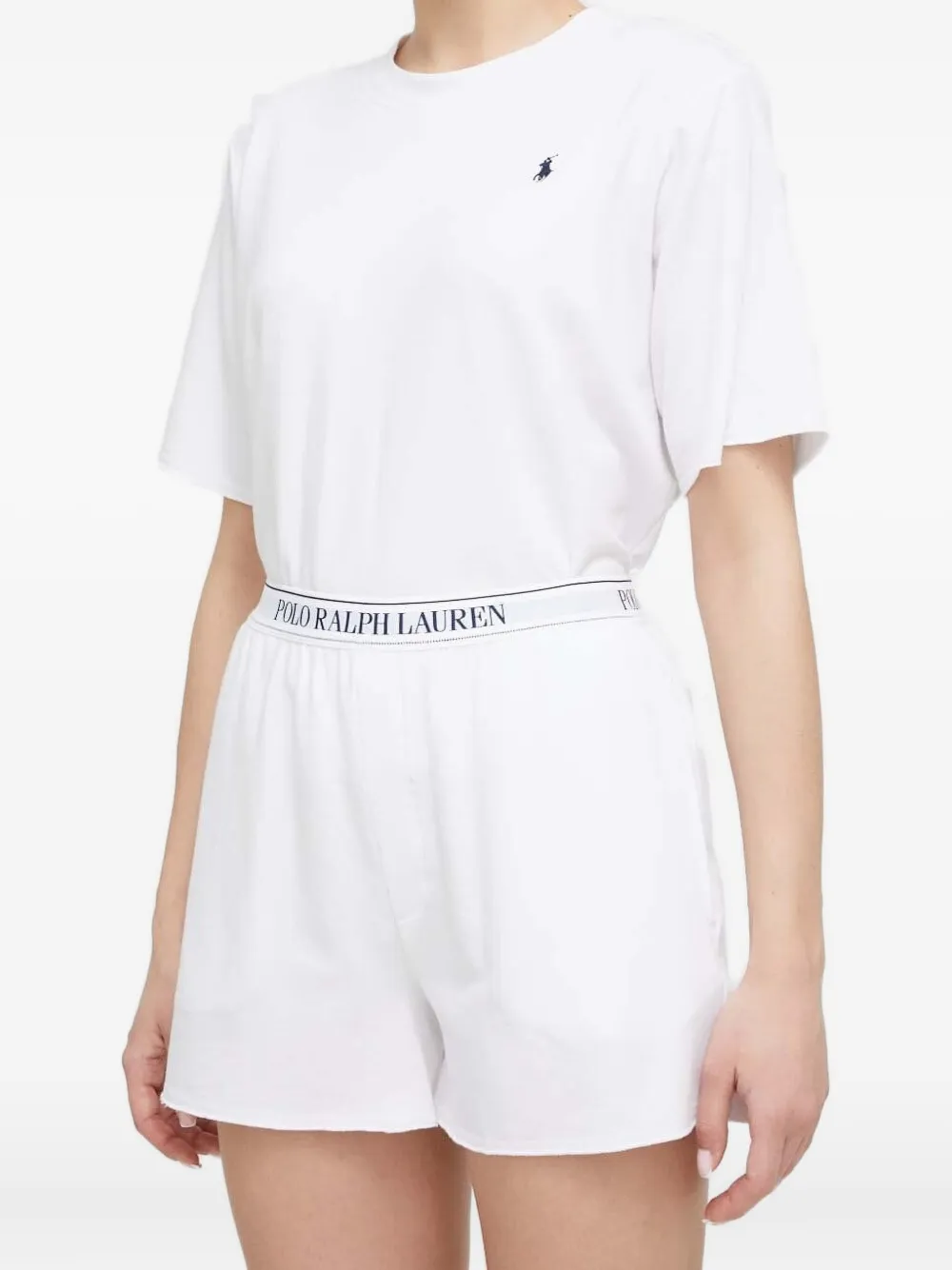 Polo Ralph Lauren Jersey pyjama met logoband Wit