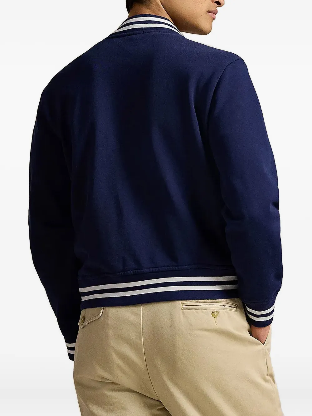 Polo Ralph Lauren Bomberjack met geborduurde letter Blauw